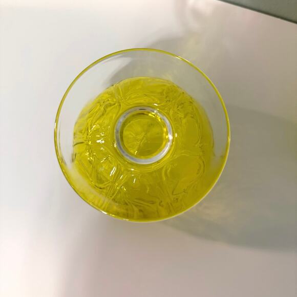 Sigma Taste Setter Secla Yellow Cabbage Leaf Goblets Set of 2 Portugal - Picture 4 of 8